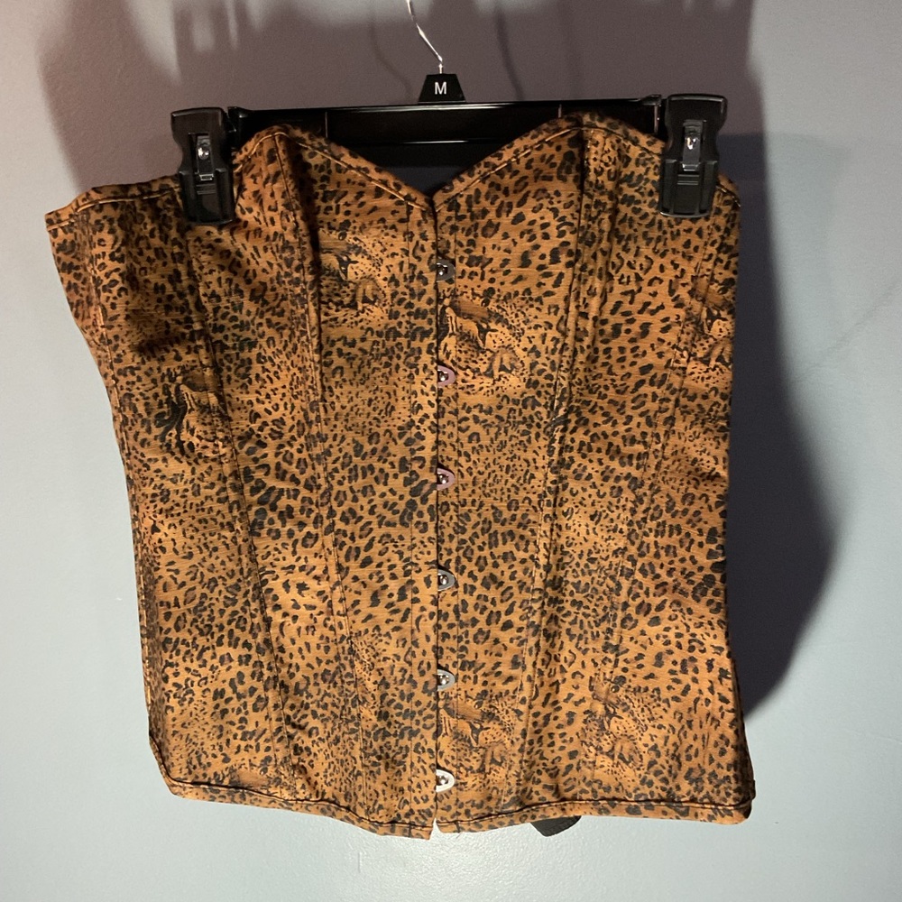 Leopard print corset